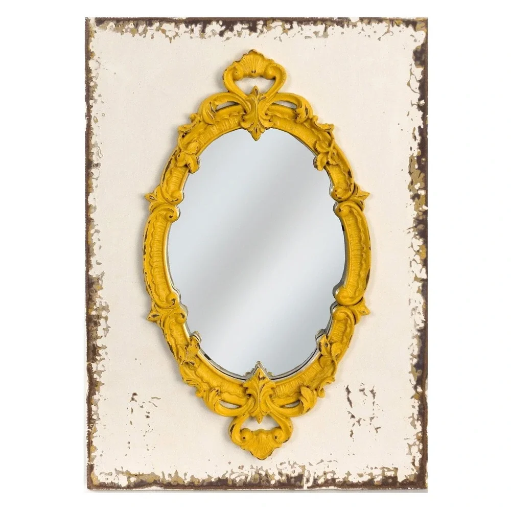 VIP International Framed Wall Mirror Yellow 10.25W x 13.75H in